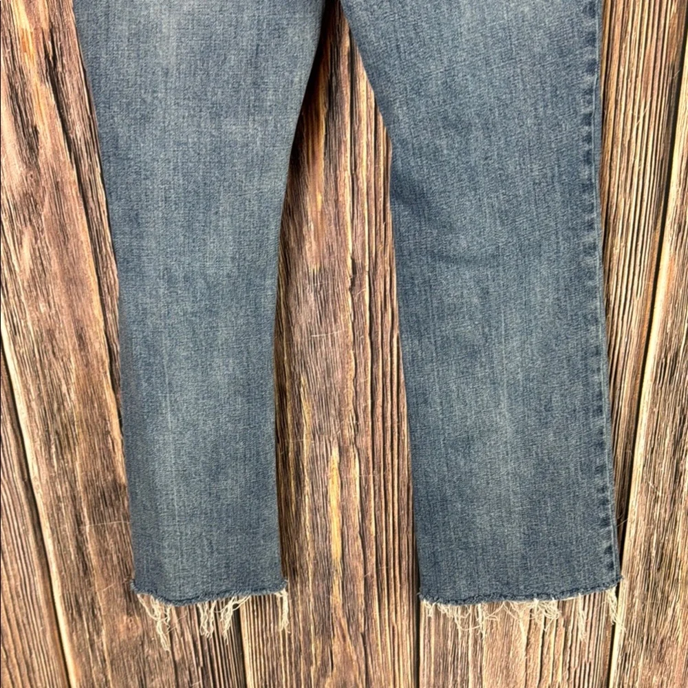 Free People Button Fly High Rise Blue Denim Jeans - Picture 4 of 8
